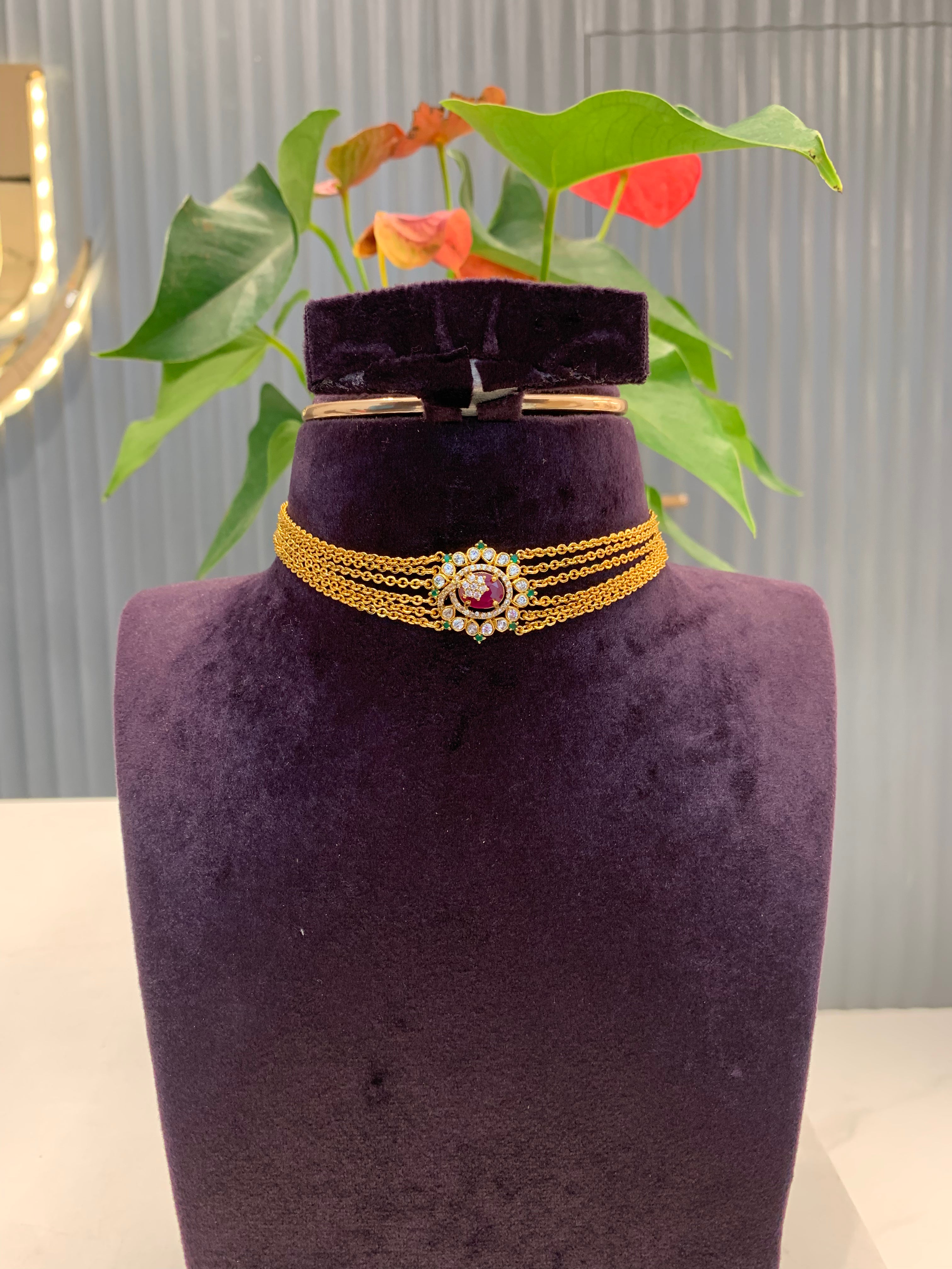 Beautiful Chandraharam chokar with simple pendant