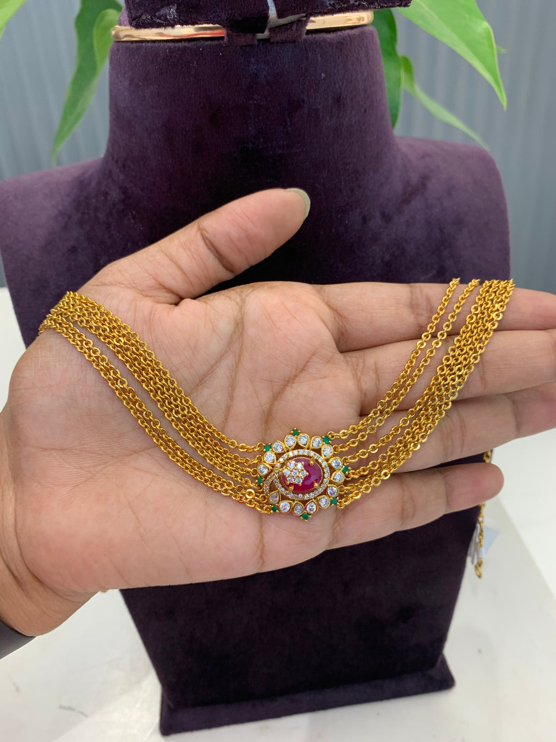 Beautiful Chandraharam chokar with simple pendant