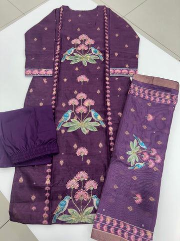 Beautiful banaras straight cut 3-piece set