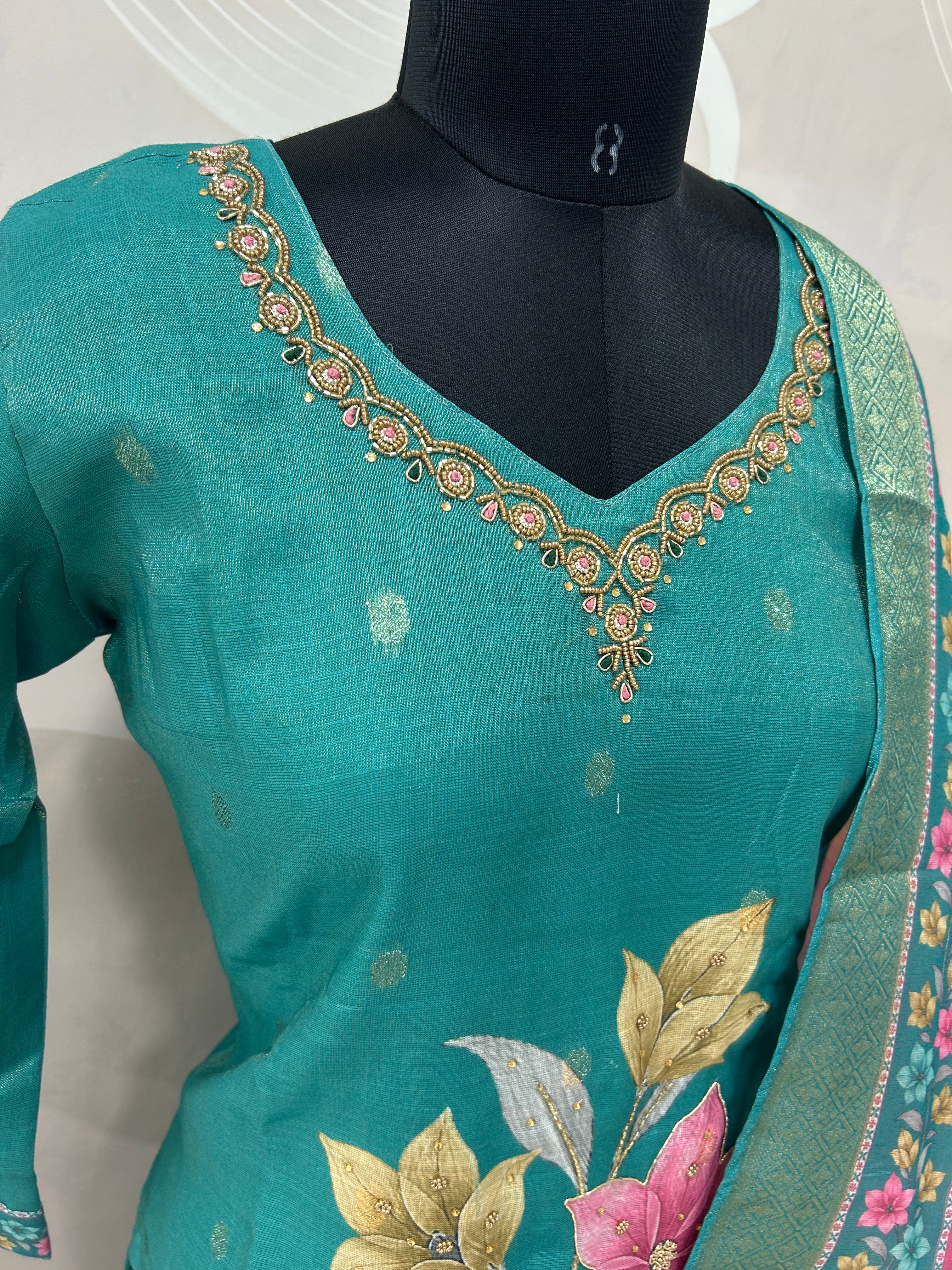 Banaras straight cut 3-piece set