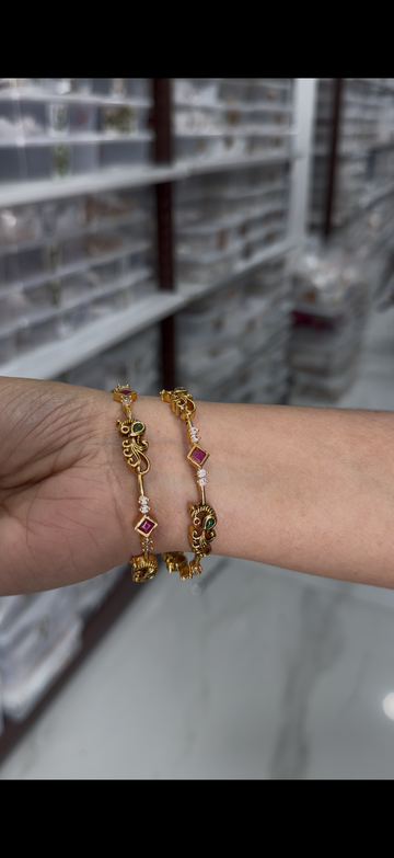 Simple peacocks design bangles