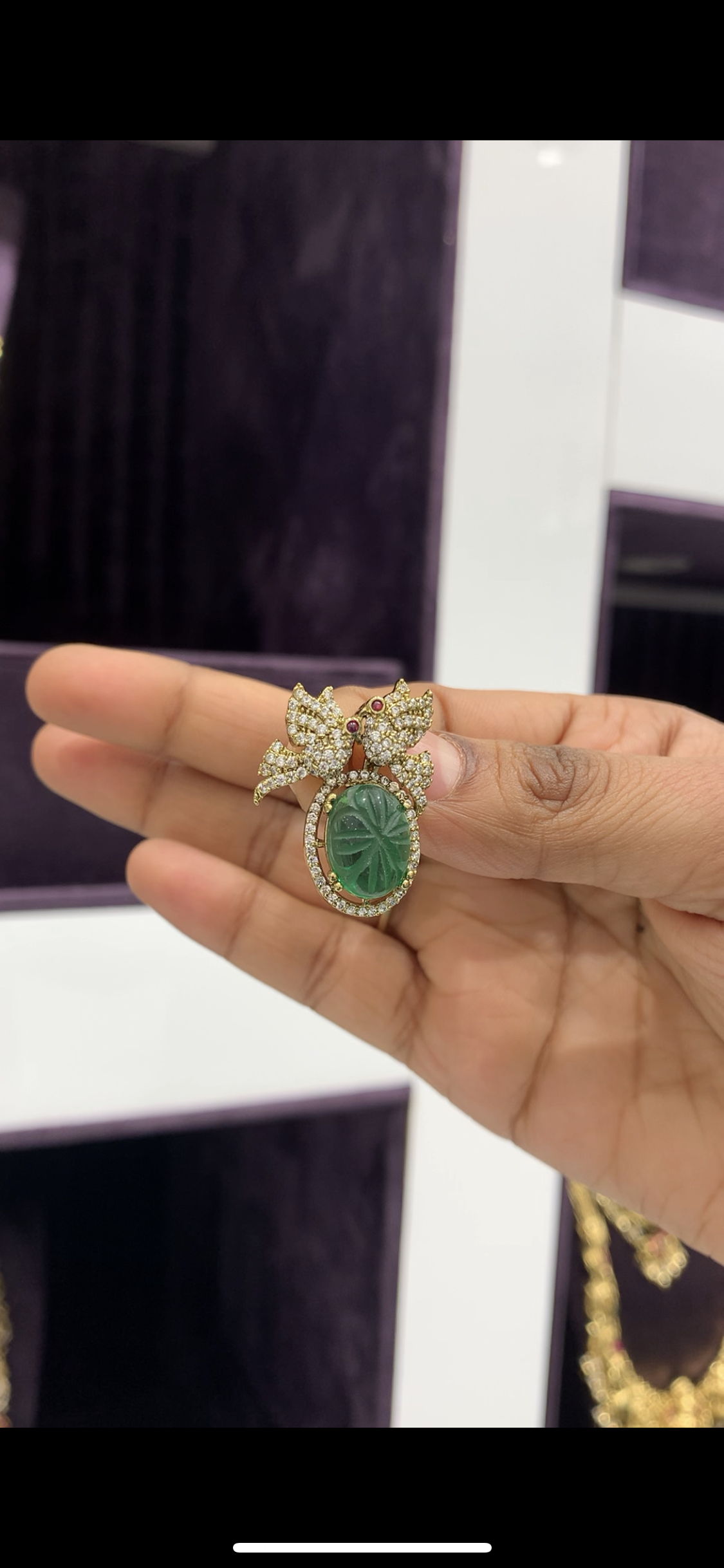 Beautiful Victoria polish pendant with back hook