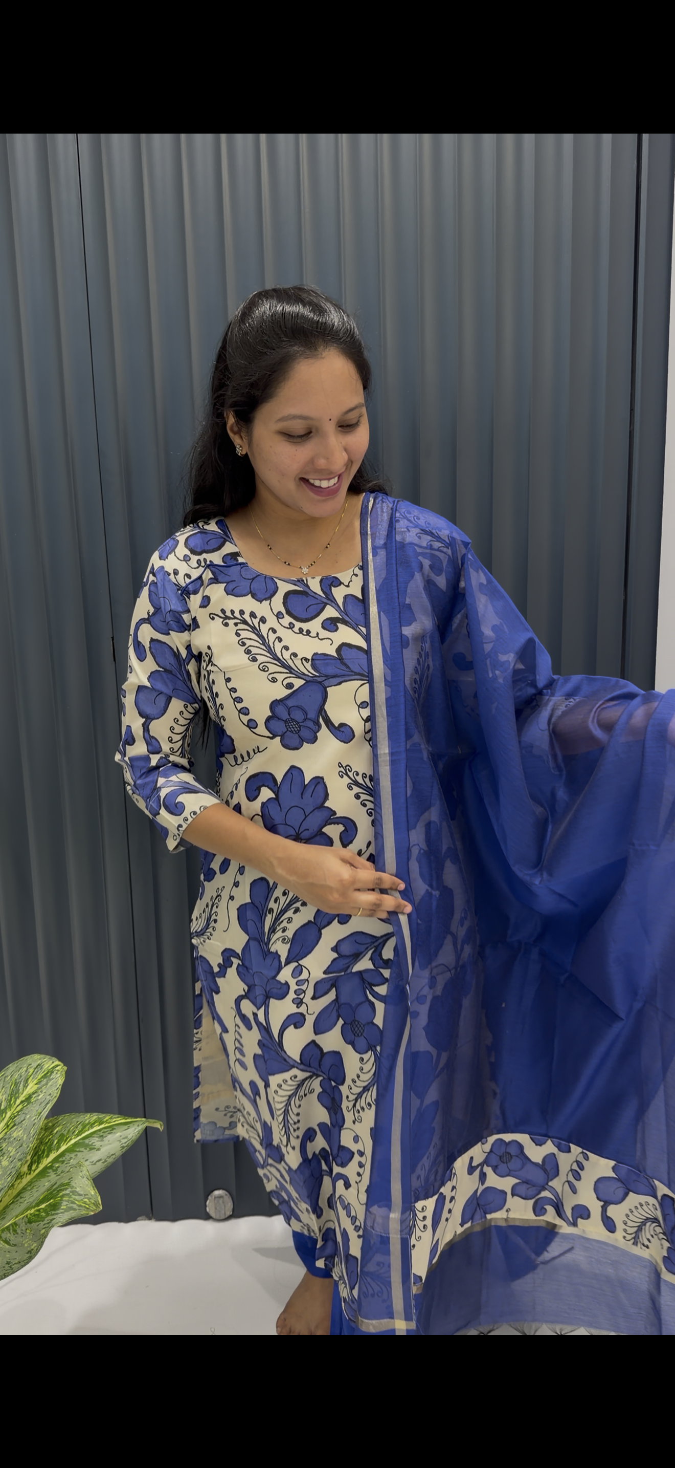 Straight cut penkalamkari 3-piece set