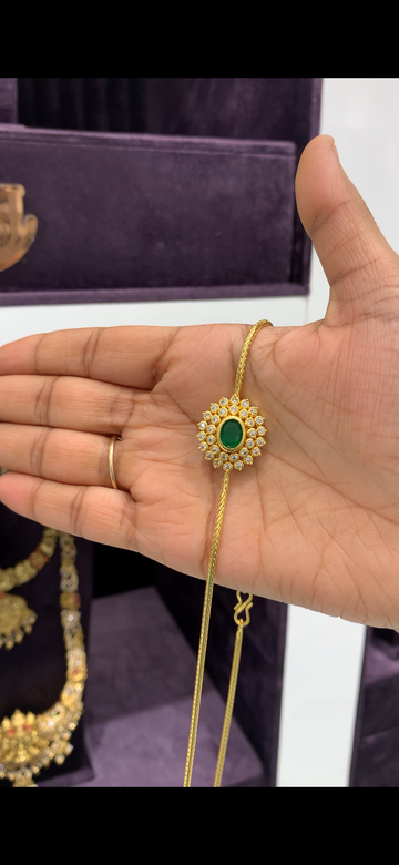 Beautiful 24 inchs long thali chain with side pendant