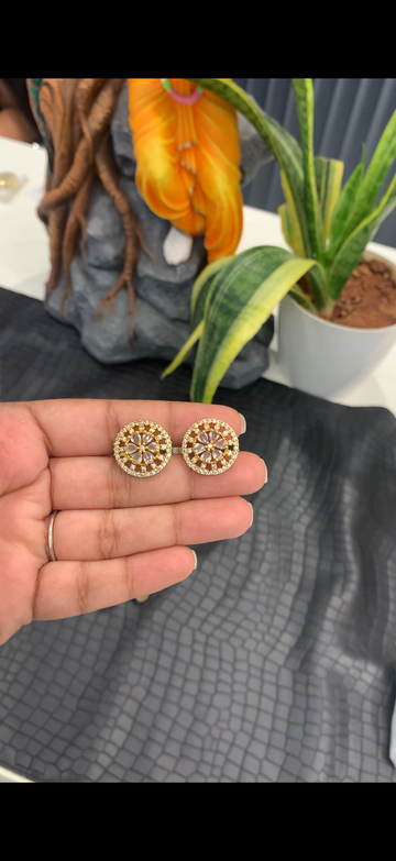 Beautiful white stone studs with screw back