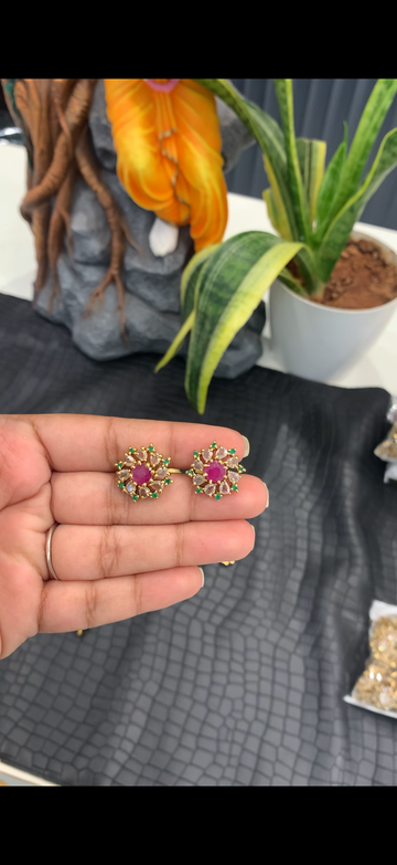 Beautiful multi stone studs with screw back