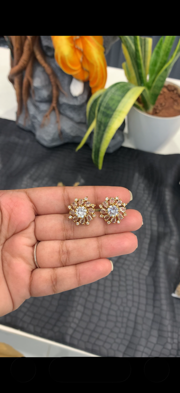 Beautiful white stone studs with screw back