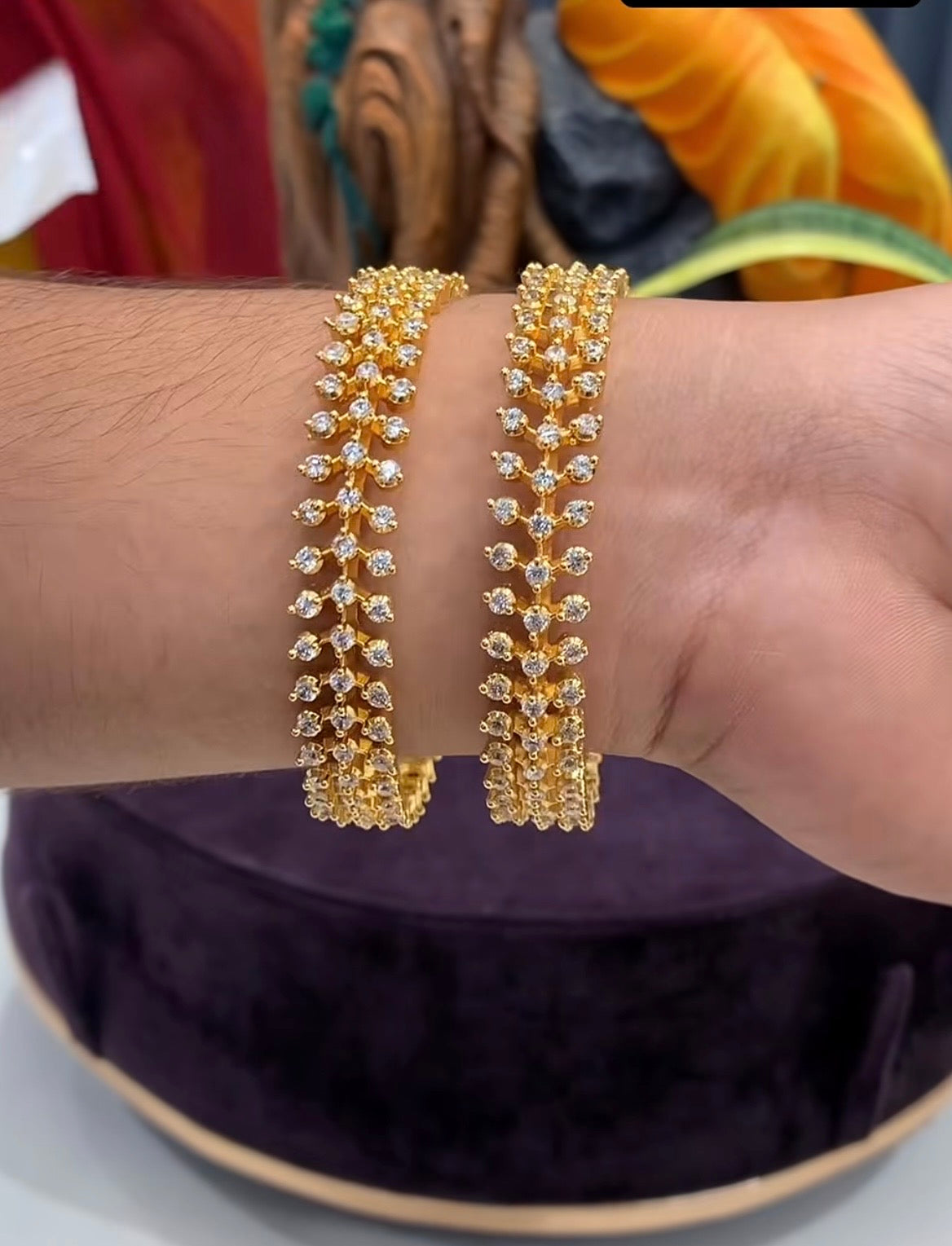 Beautiful white stone bangles