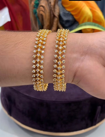 Beautiful white stone bangles