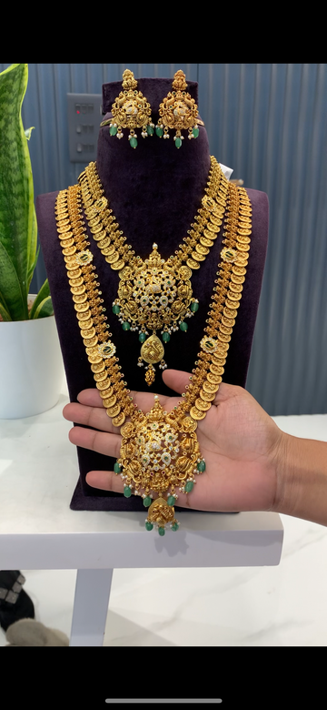 Beautiful kasula haram and necklace combo