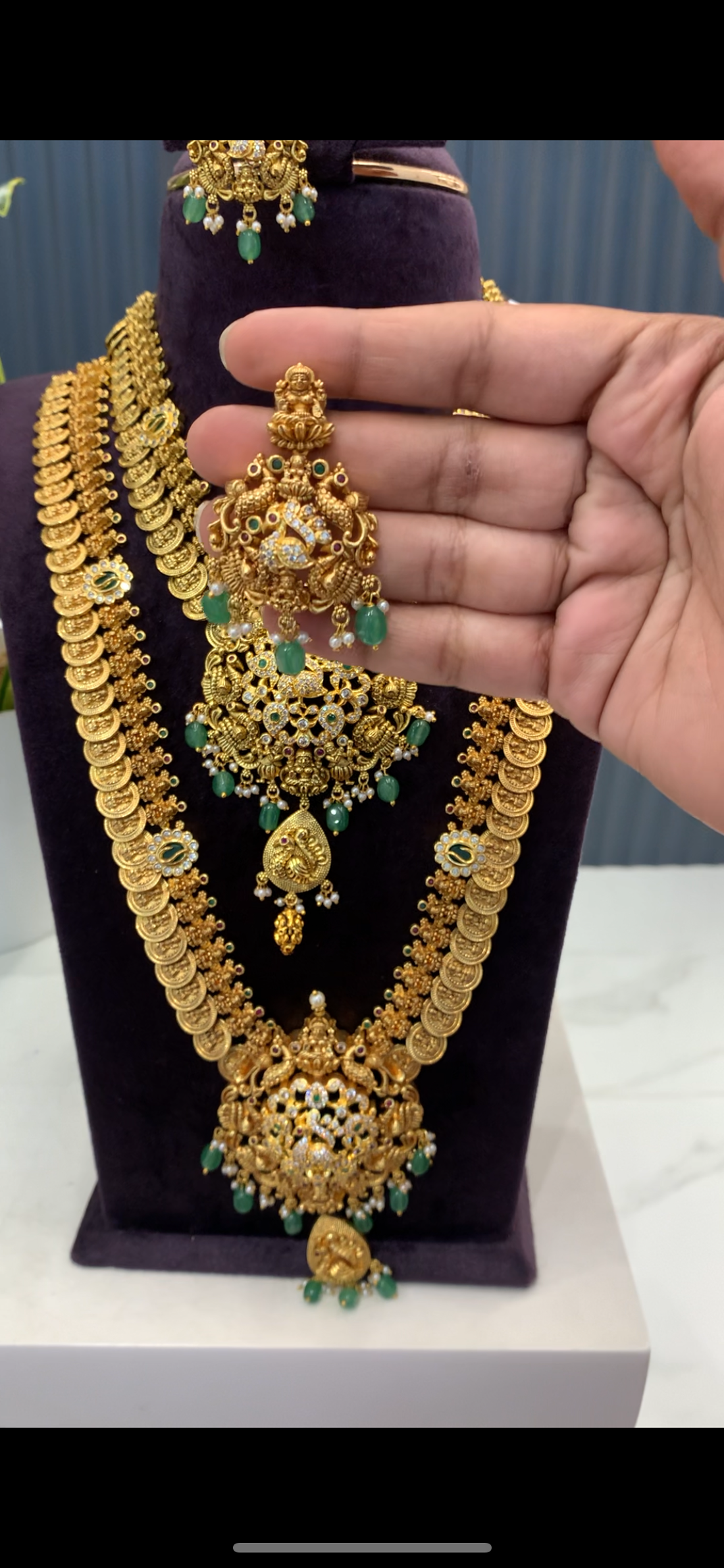 Beautiful kasula haram and necklace combo