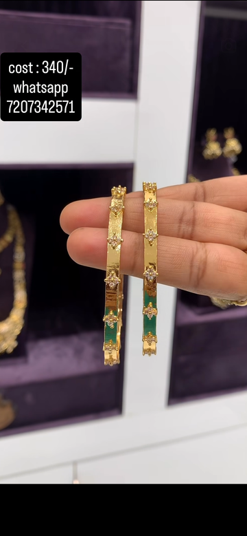 Beautiful white stone bangles