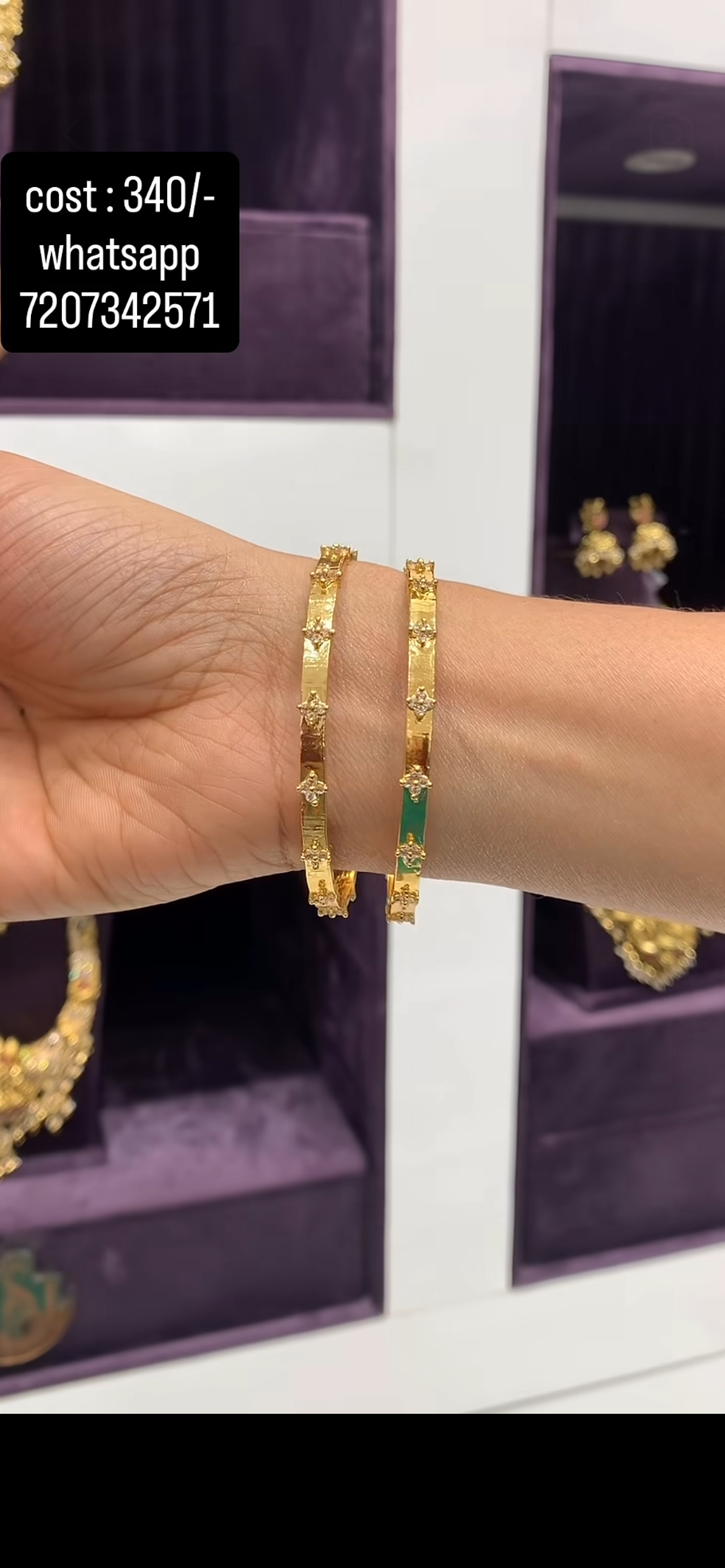 Beautiful white stone bangles