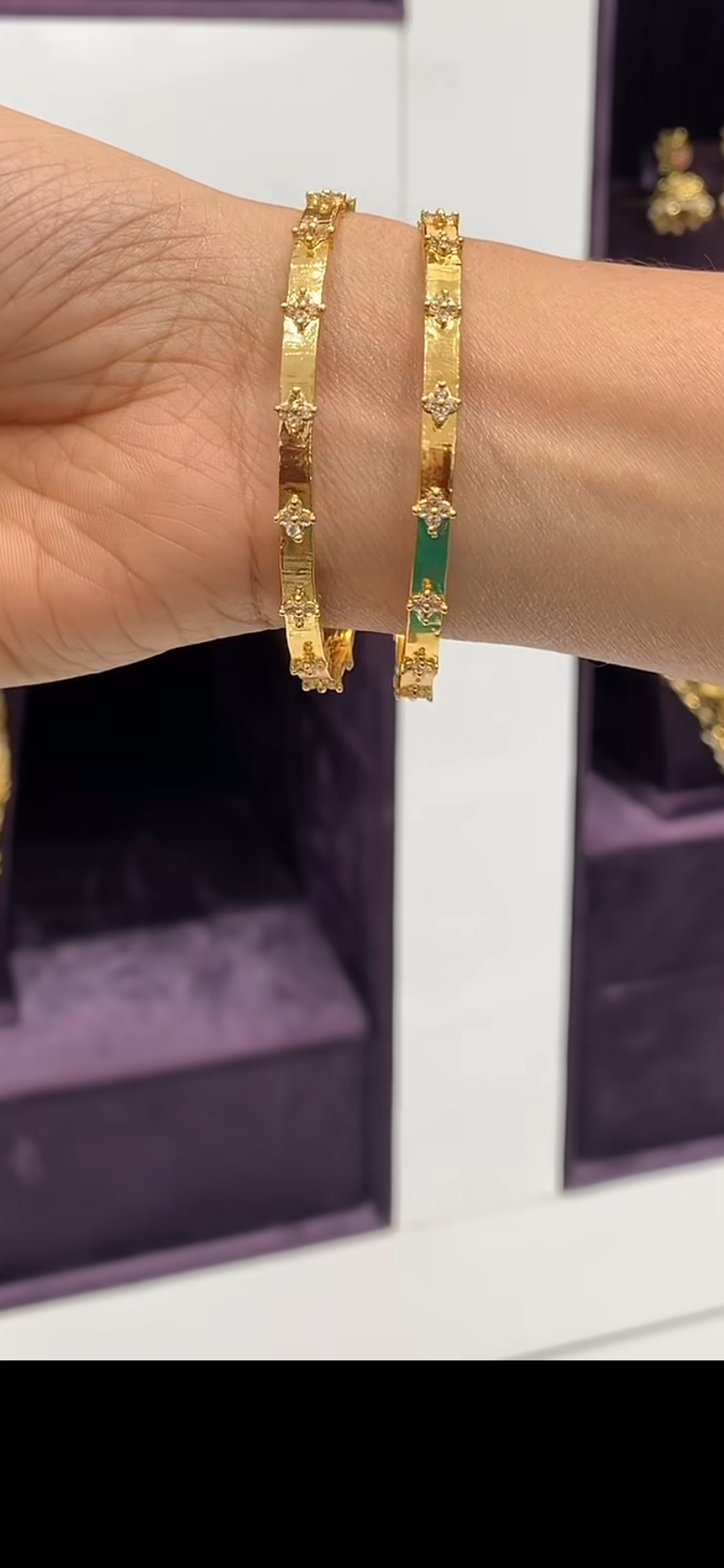 Beautiful white stone bangles