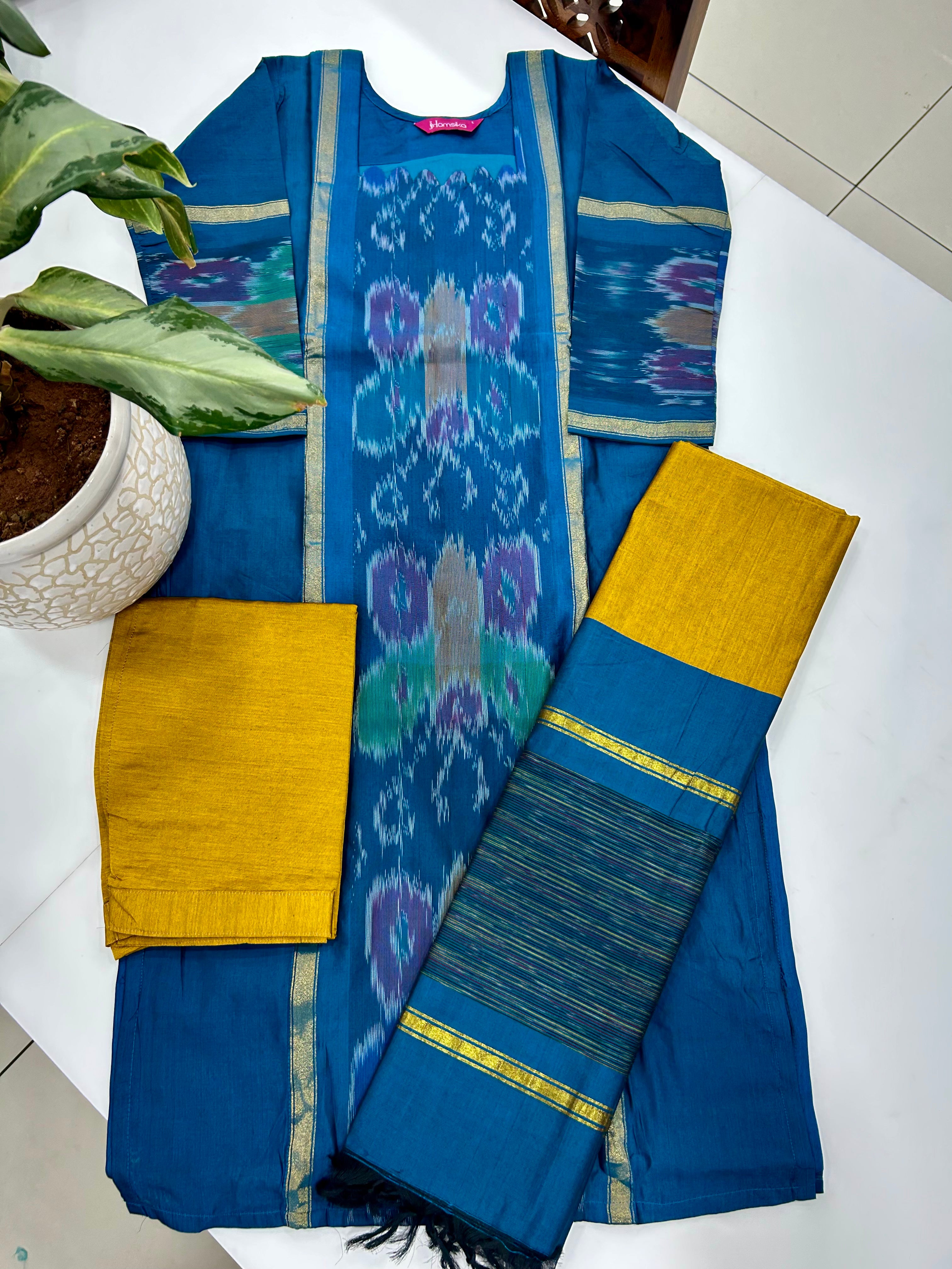 Pochampally straight cut 3-piece set