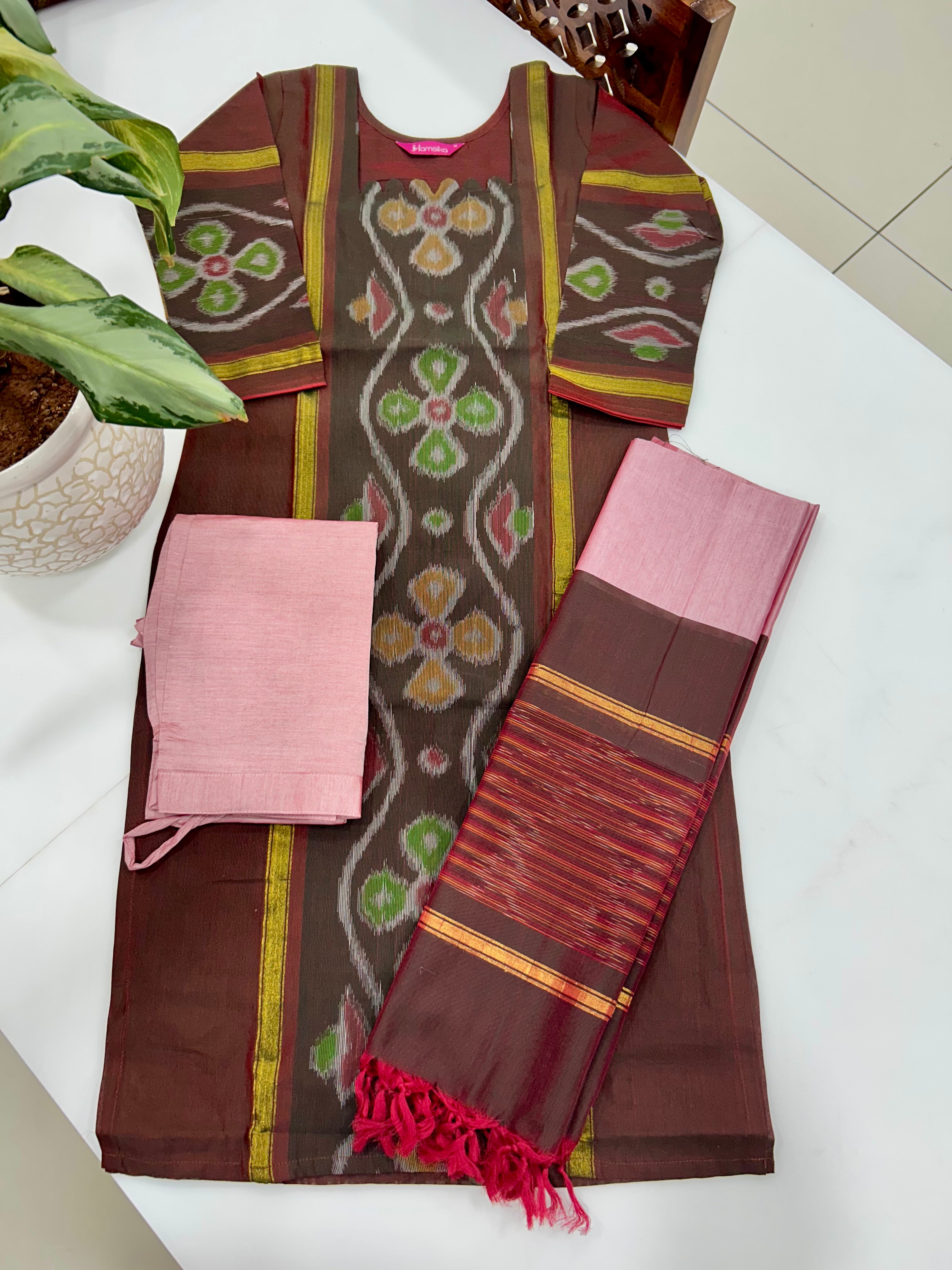 Pochampally straight cut 3-piece set