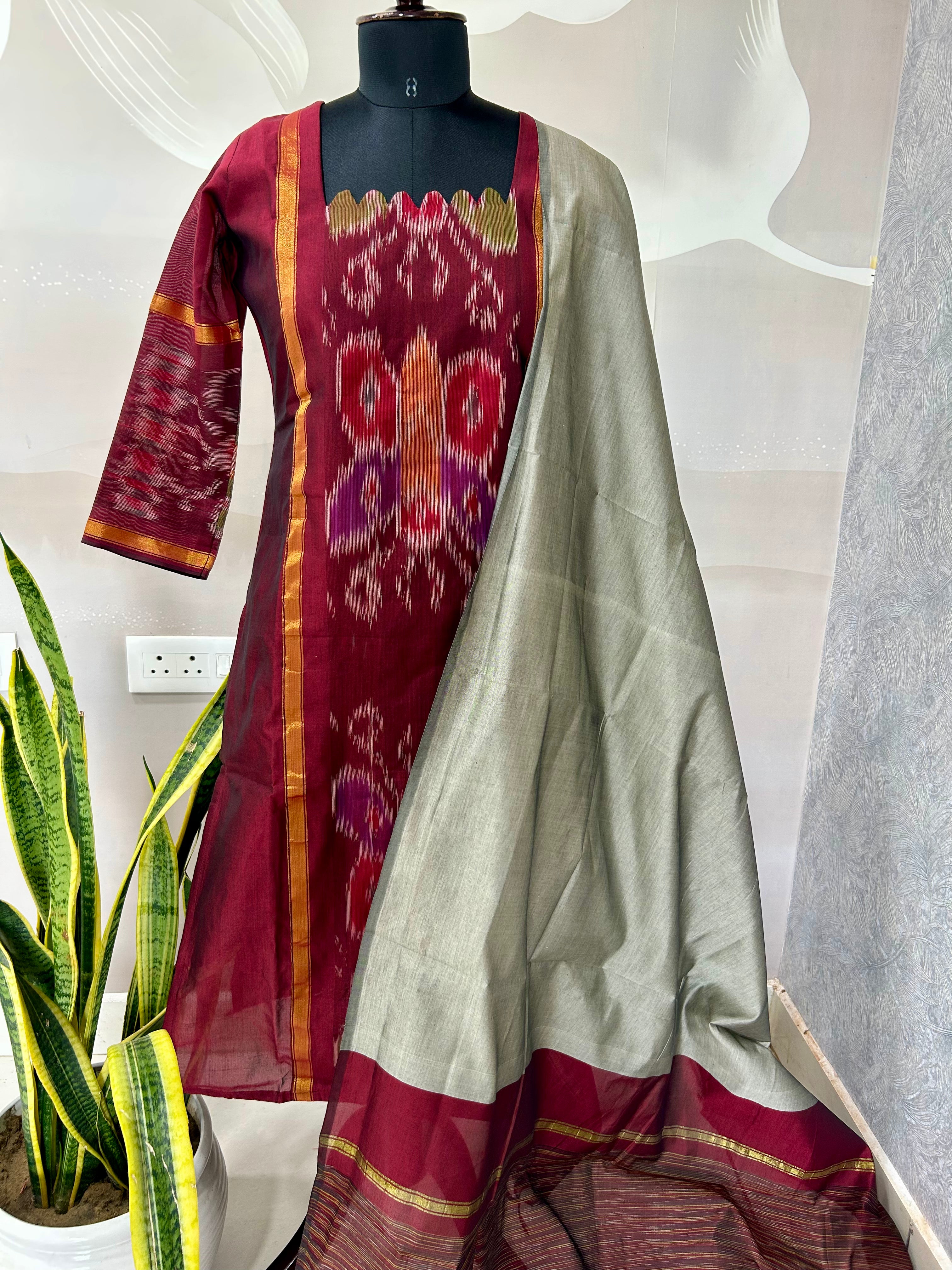 Pochampally straight cut 3-piece set