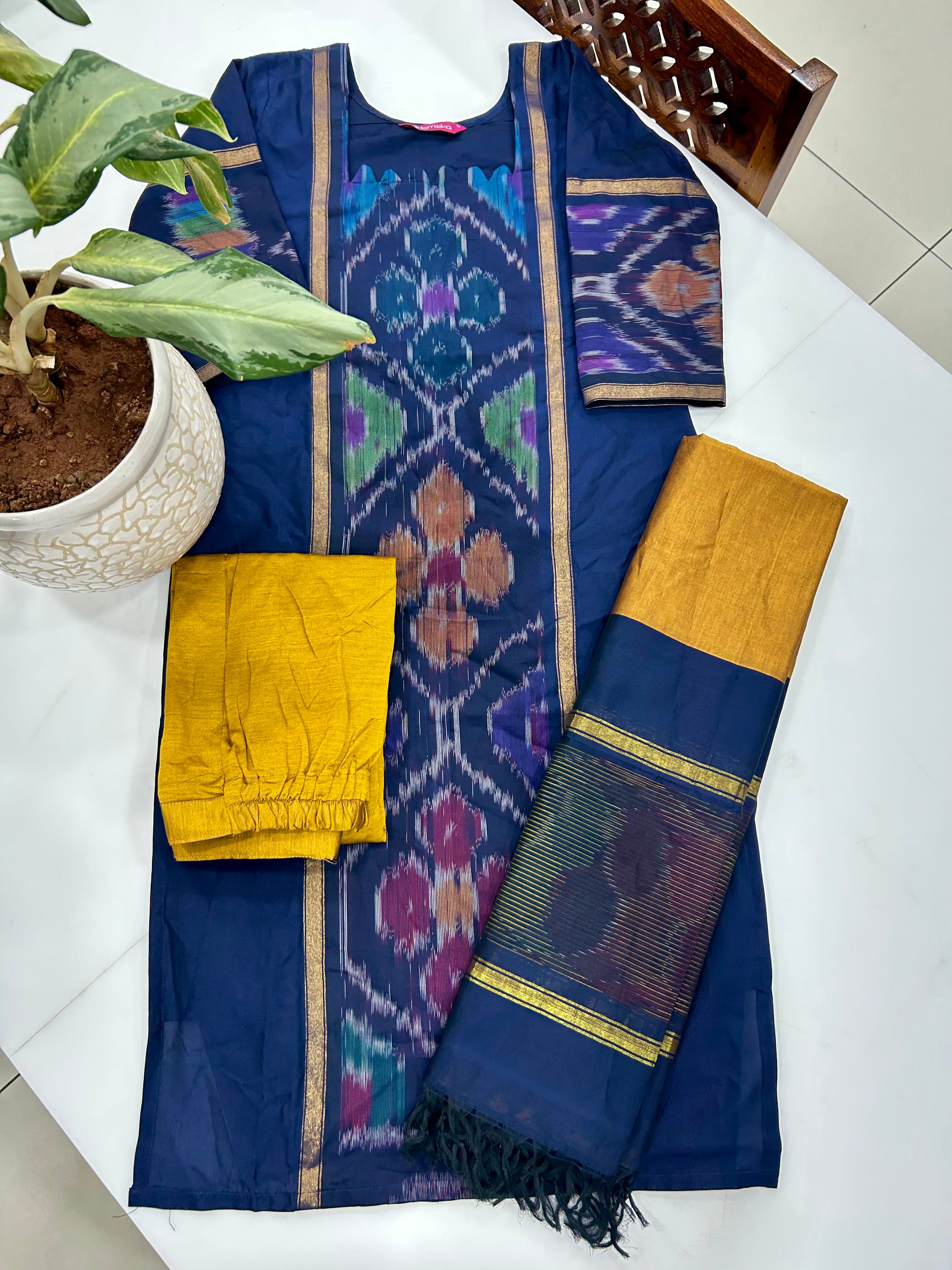 Pochampally straight cut 3-piece set
