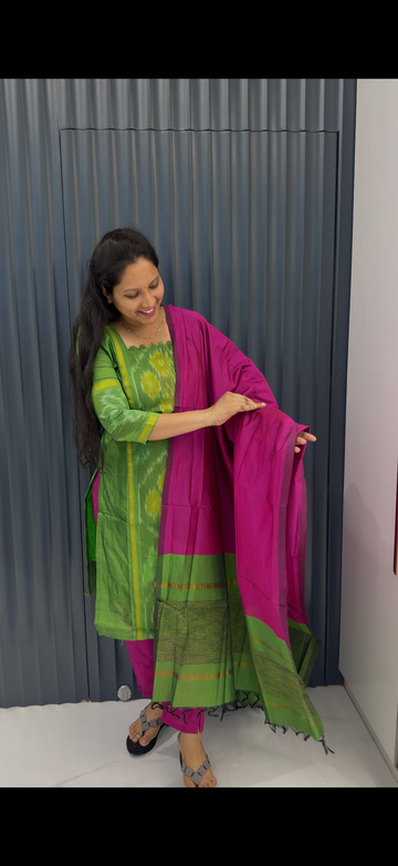 Pochampally straight cut 3-piece set