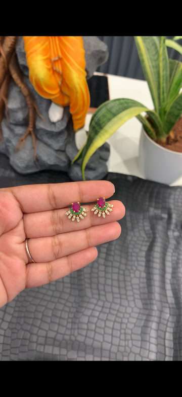 Beautiful multi stone studs with screw back