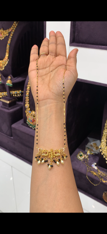 Beautiful Krishna Pendent with handmaking black beads chain 18 inchs long