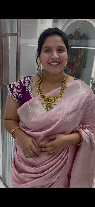 Beautiful Lakshmi devi idol jelebi necklace with pushback earrings