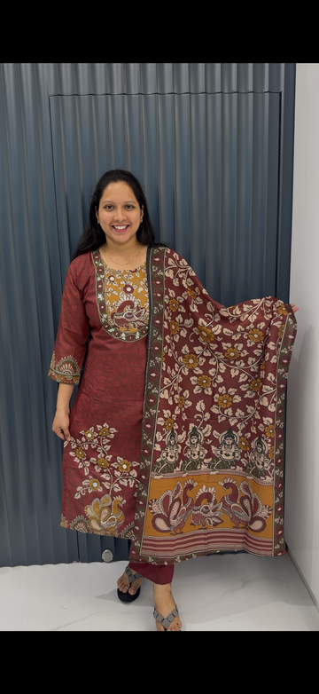 Dola silk straight cut 3-piece set