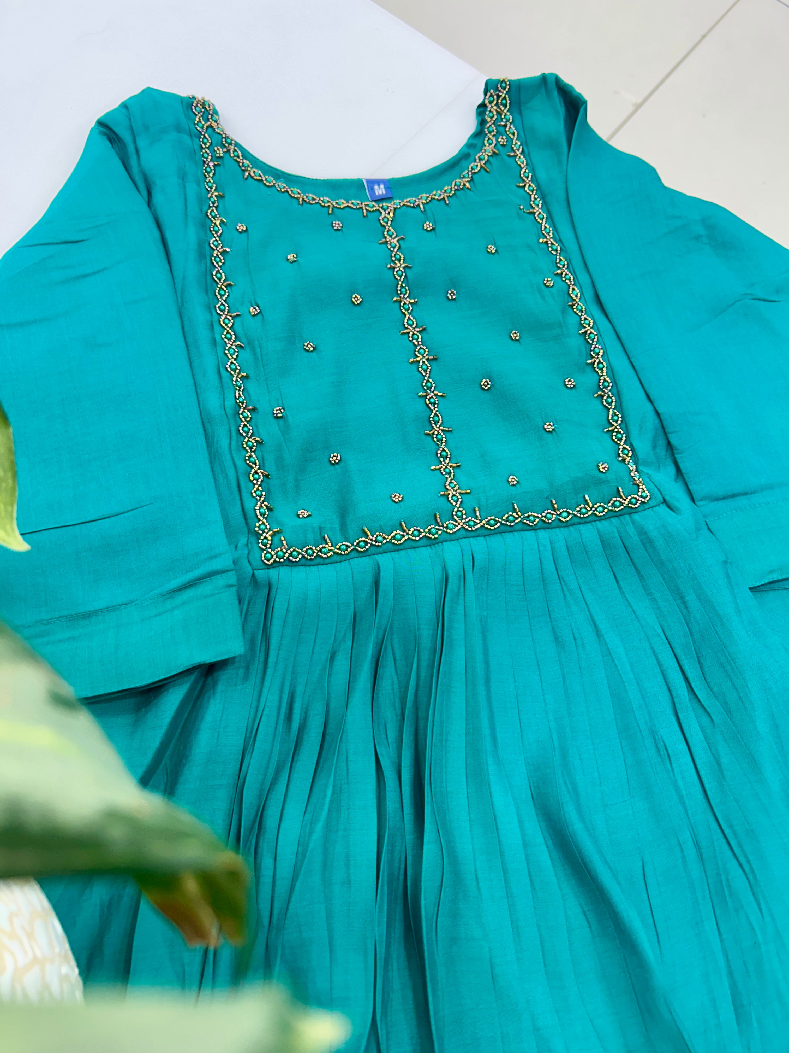 Beautiful Mul chenderi frock