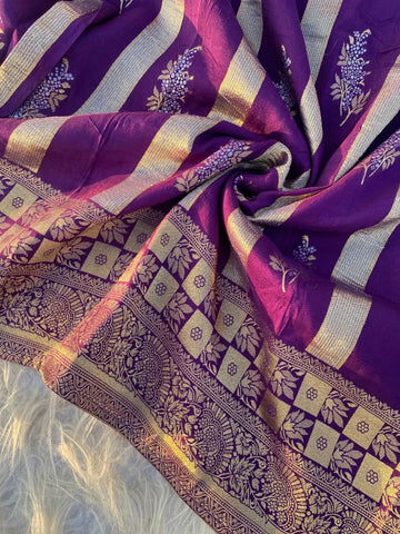 Soft mushroo silk saree
