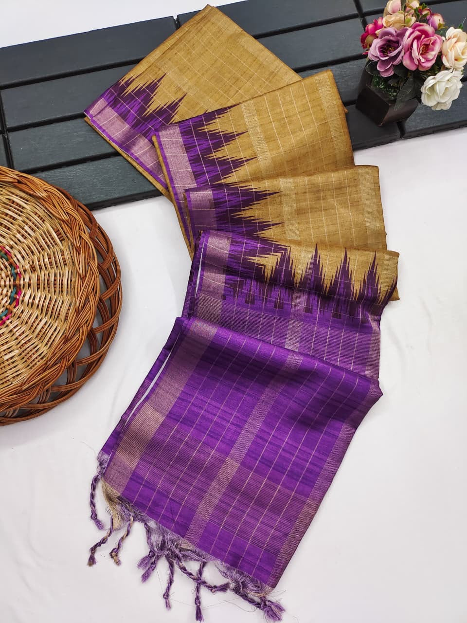 Premium soft Tussar silk saree
