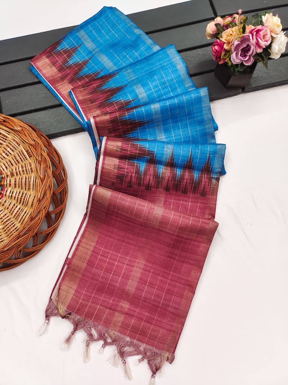 Premium soft tussar silk saree