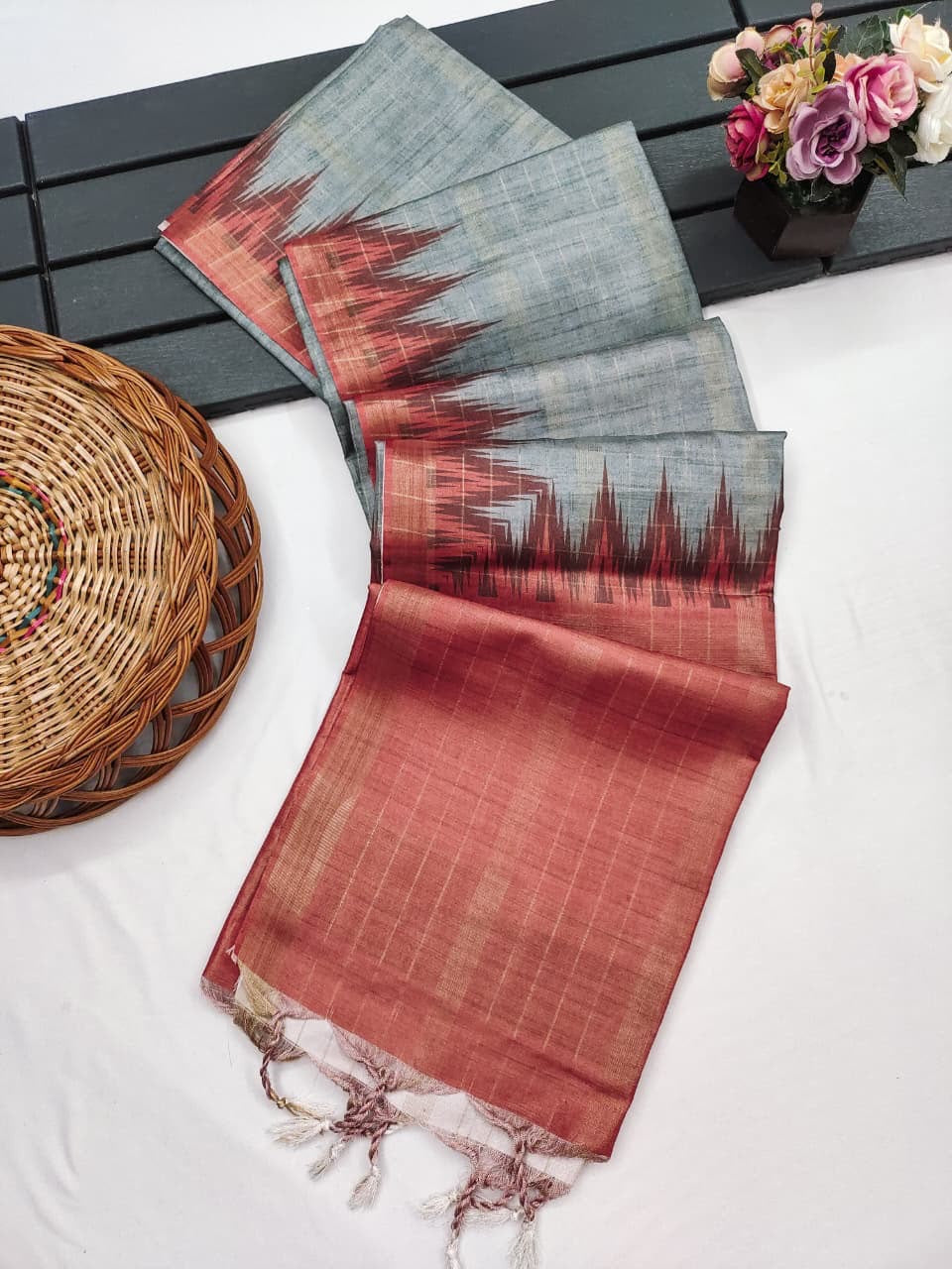 Premium soft tussar silk saree