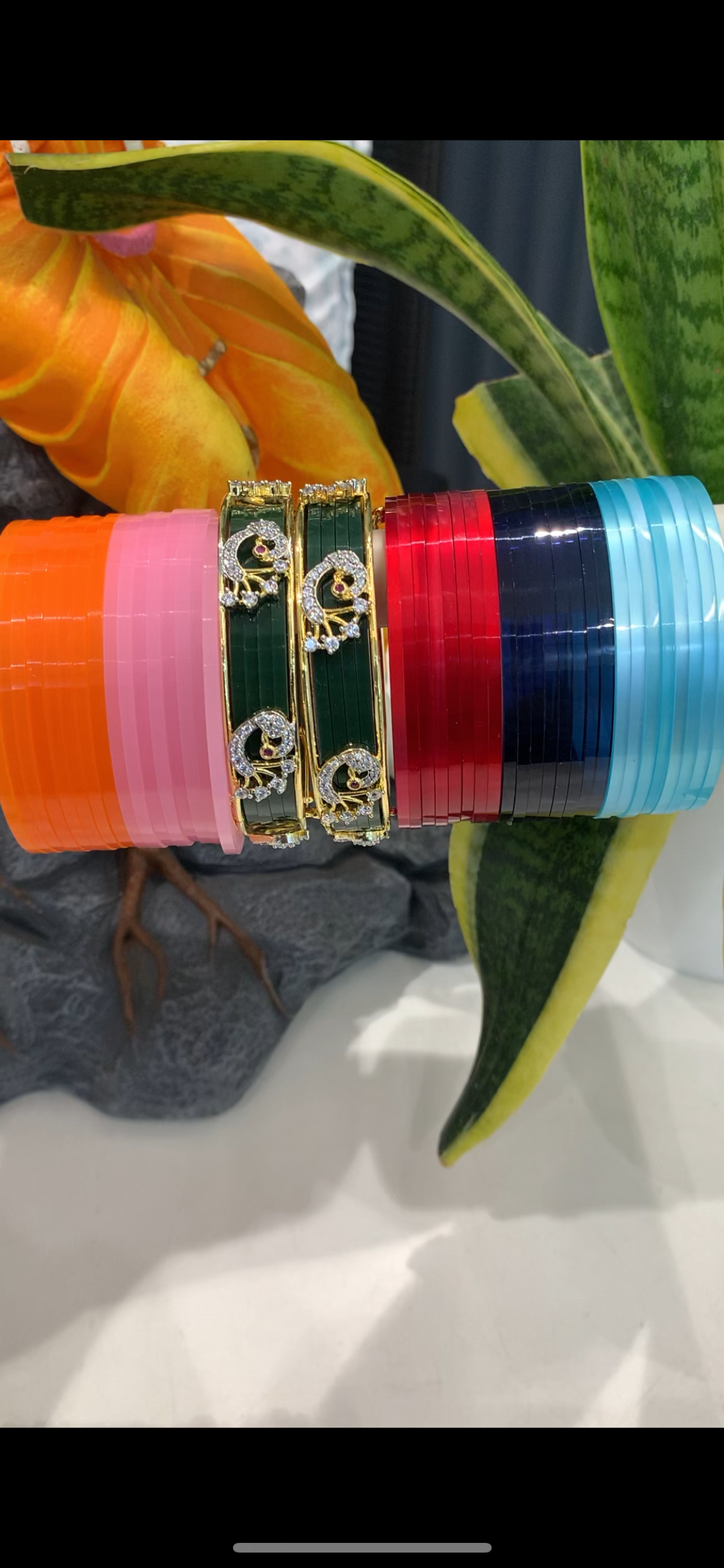 Beautiful peacock design bangles