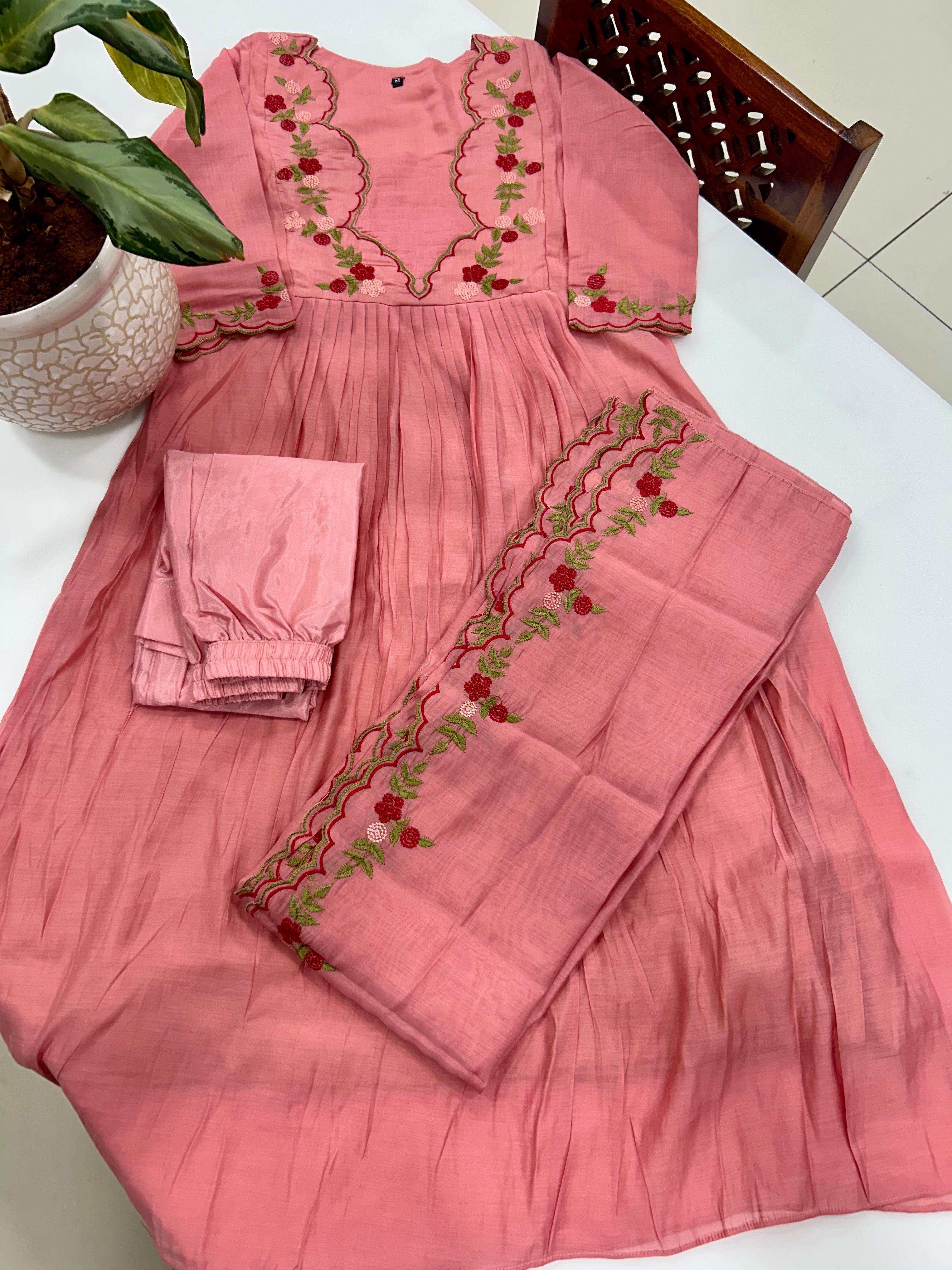 Mul chenderi A-line 3-piece set