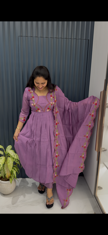 Mul chenderi A-line 3-piece set