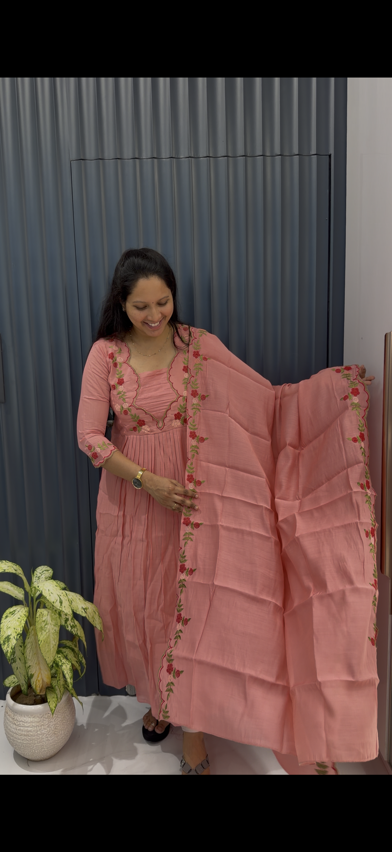 Mul chenderi A-line 3-piece set