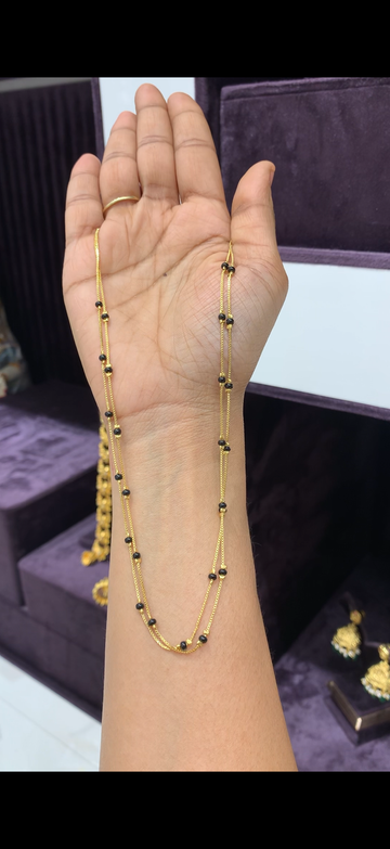 Beautiful Blackbeads 2 layers chain 18 inchs long