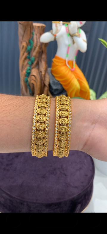 Beautiful Lakshmi devi kasu model bangles
