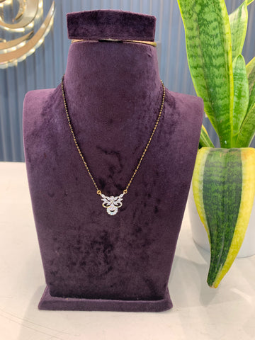 Beautiful Diamond Replica pendant with Blackbeads chain 18 inchs long