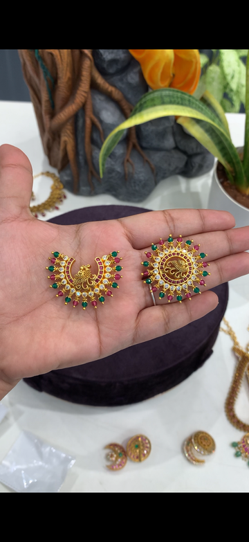 Beautiful sun and moon hair pins with multi color crystal beads