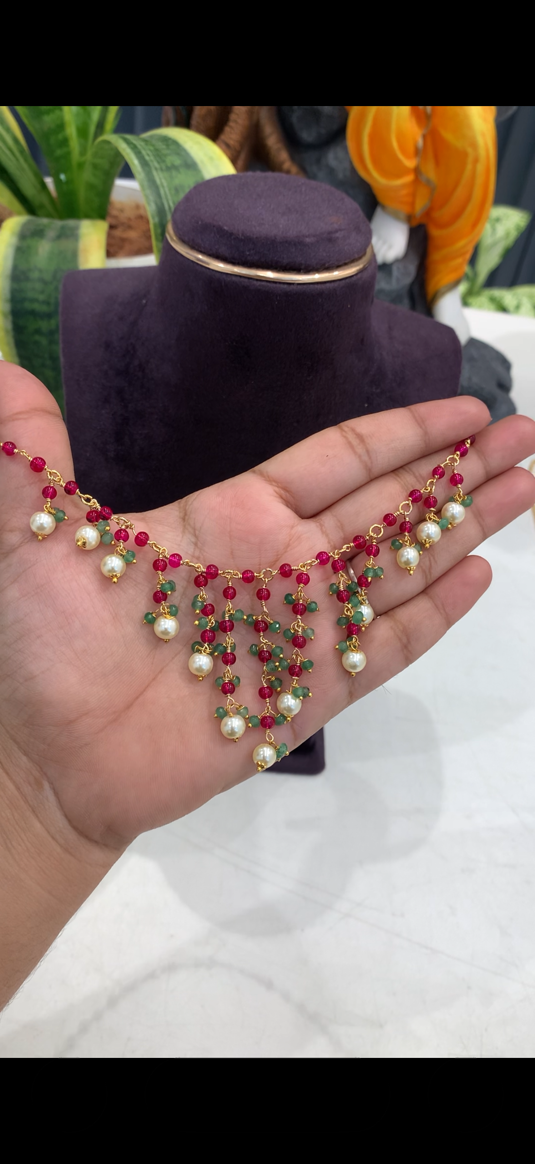 Beautiful simple handmade neckset