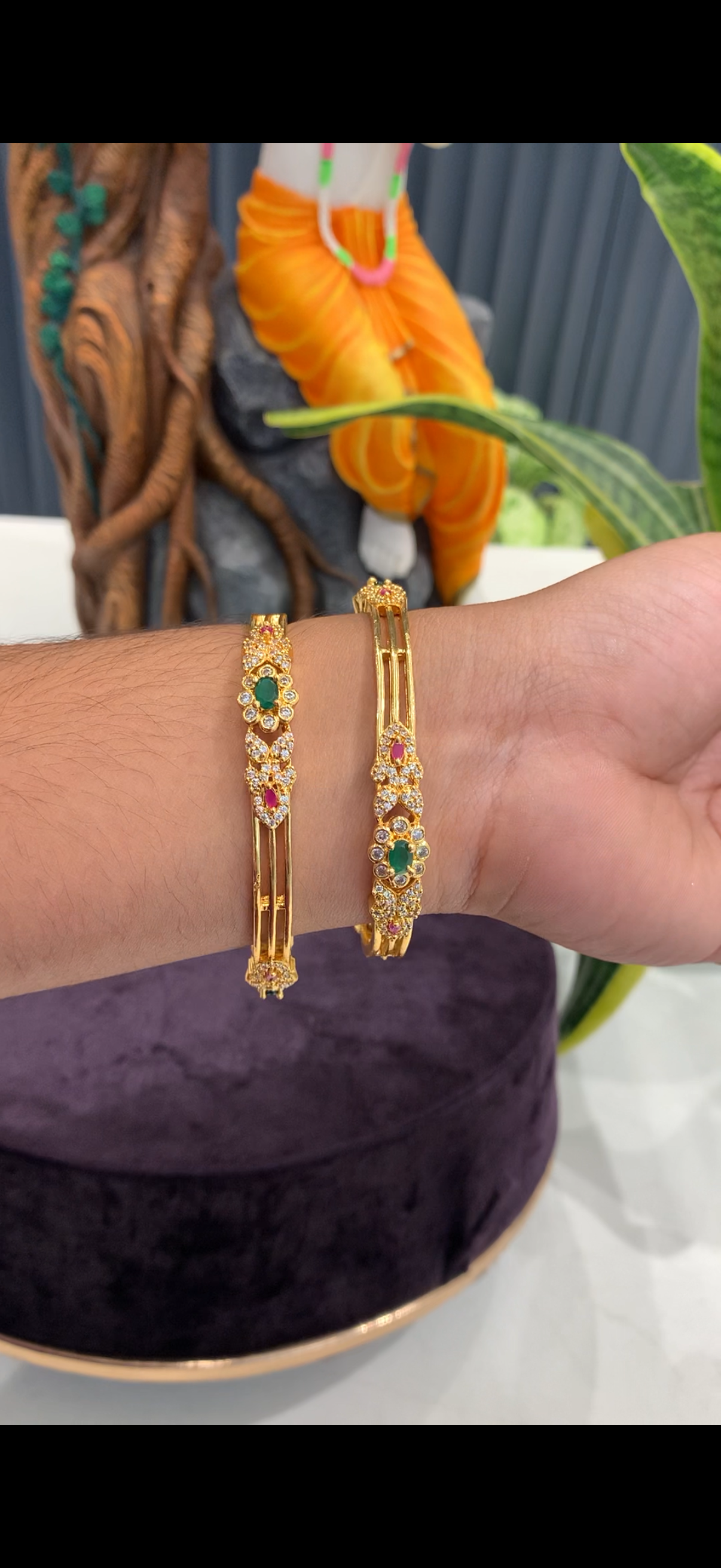 Beautiful gold replica bangles