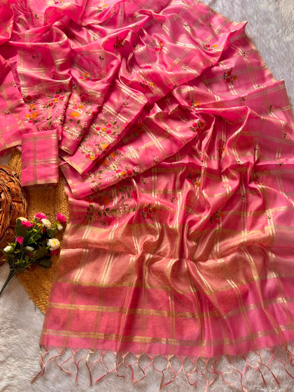 Beautiful Kota saree with chex design