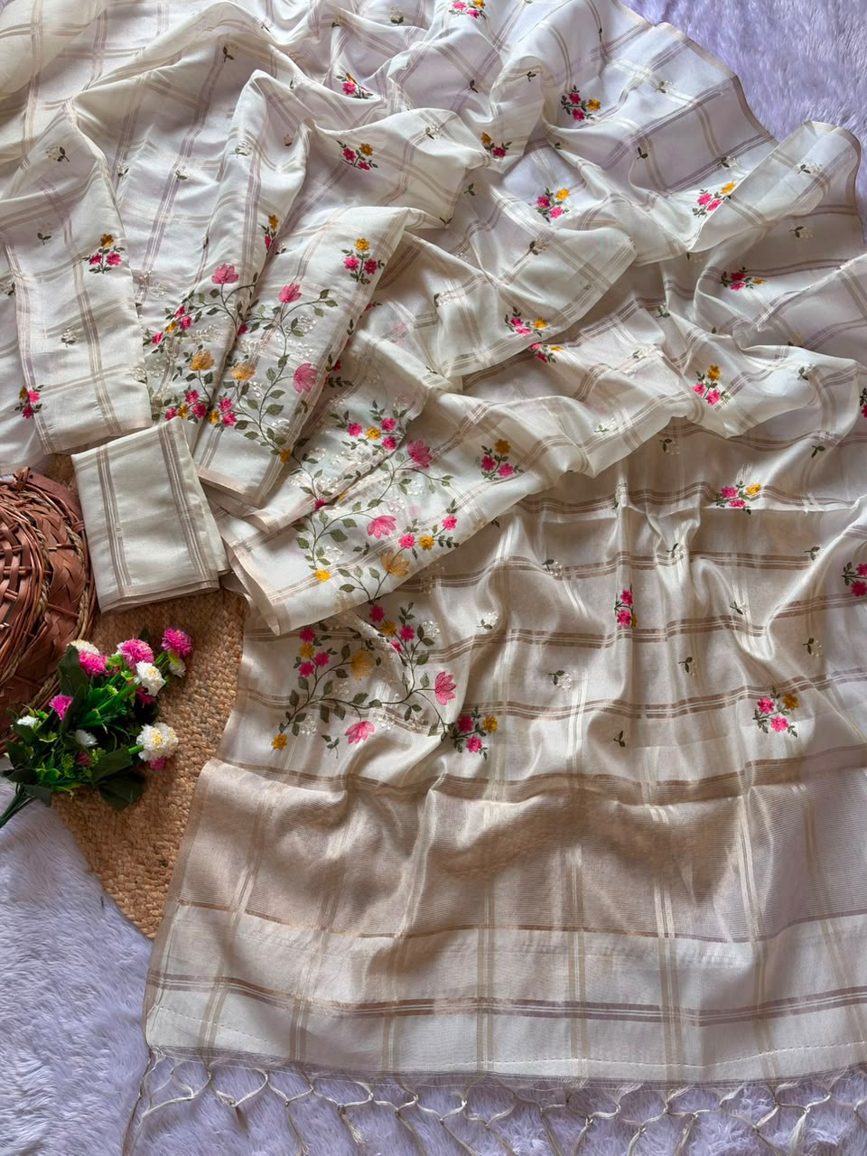 Beautiful Kota saree with chex design