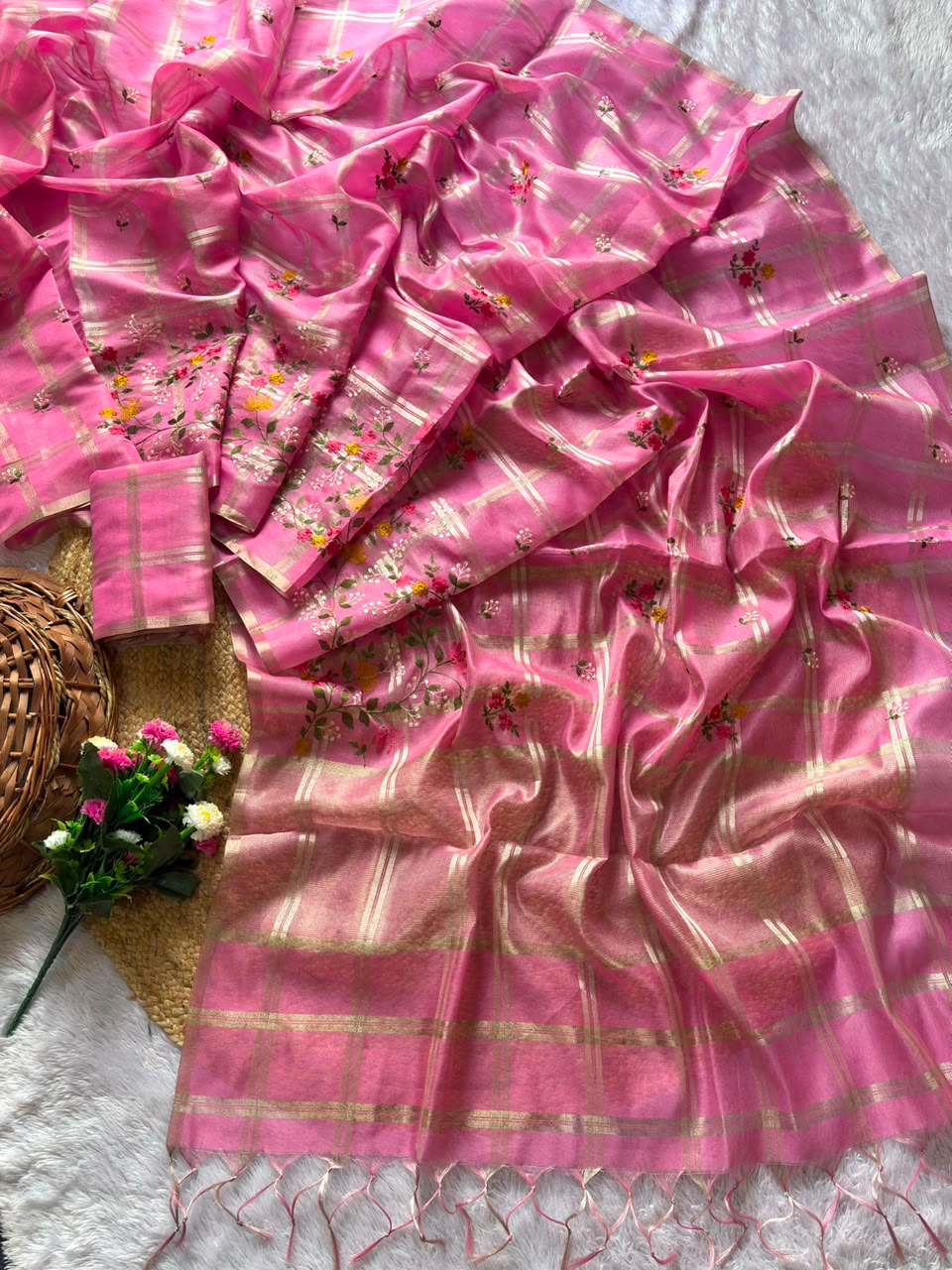Beautiful Kota saree with chex design