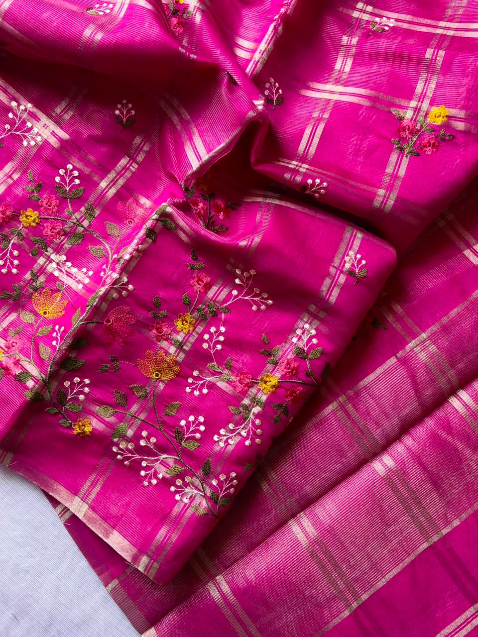 Beautiful Kota saree with chex design