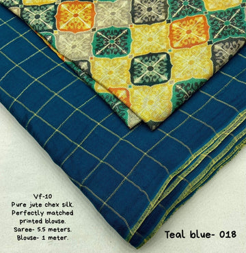 Jute silk saree