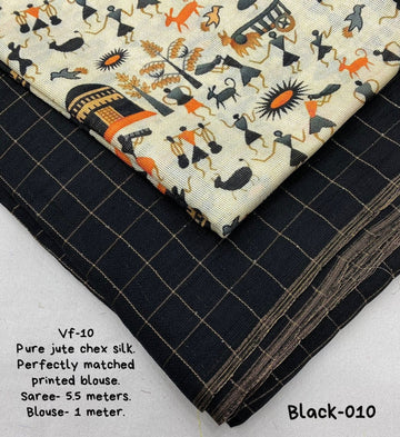 Jute silk saree