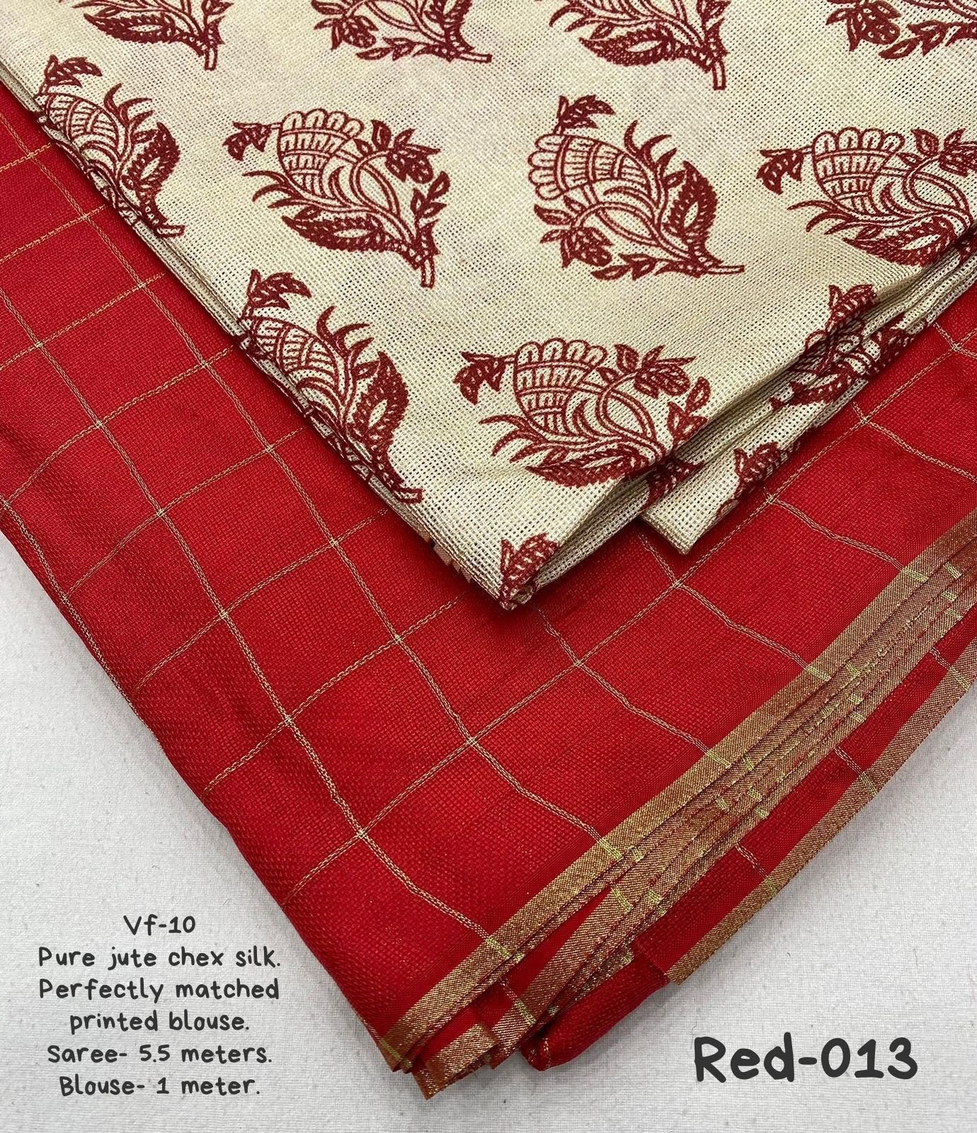 Jute silk saree