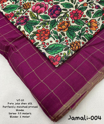 Jute silk saree